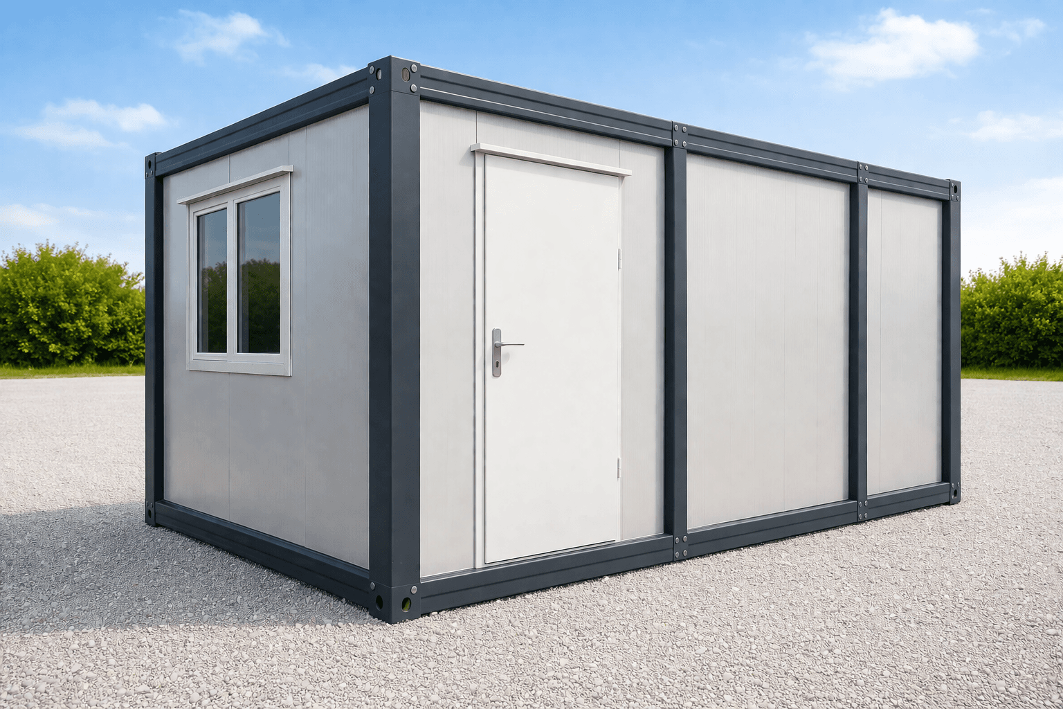 Модулен офис контейнер Бял 6 x 2.4 м 2